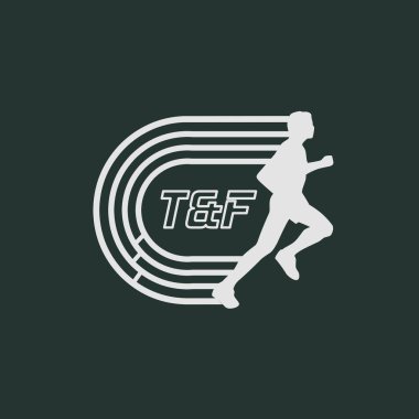 Koşan Adam İz ve Alan Tasarımı Yazdırma, Giysi vs. için Mükemmel