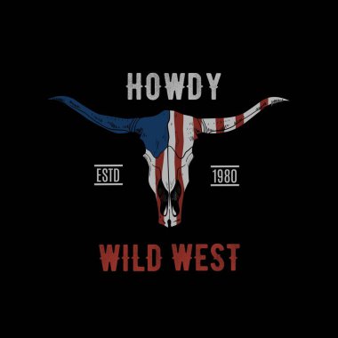 Grunge 'daki Vahşi Batı Kültürü ve Klasik Tarzı Yazdırma, Giydirme, vs. için Mükemmel