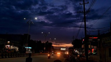 Koppal Hindistan 'ın gece manzarası