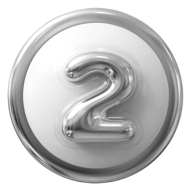 Gümüş 3D Numara 2