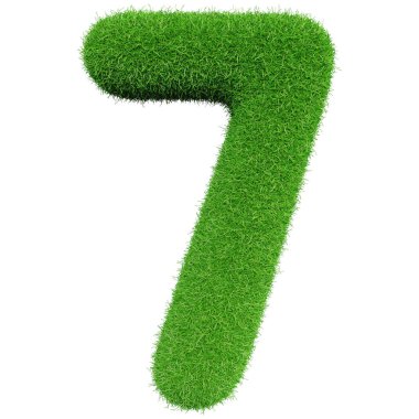 Yeşil Çimen 3D Numara 7