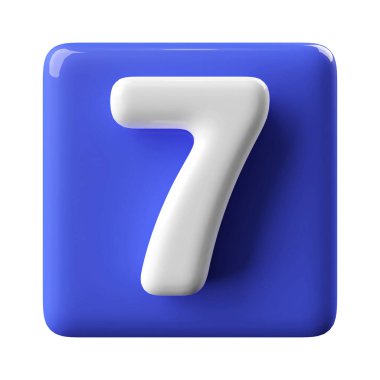 Mavi 3 boyutlu 7 numara.