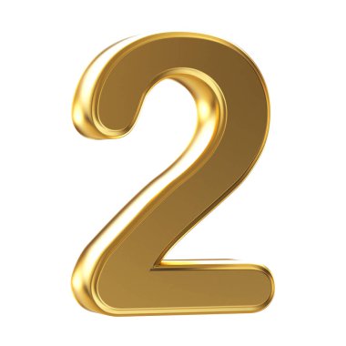Altın 3D Numara 2