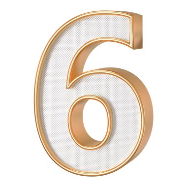 Altın 3D Numara 6