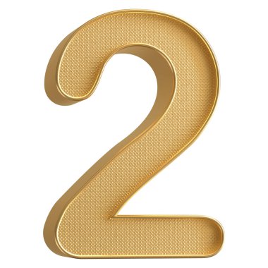 Altın 3D Numara 2