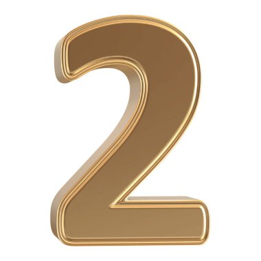 Altın 3D Numara 2
