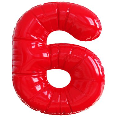 Kırmızı köpük 3 boyutlu 6 numara.