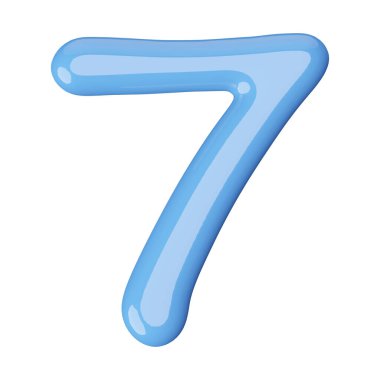 Mavi 3 boyutlu 7 numara.