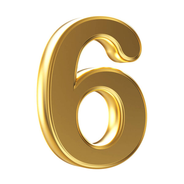 Золотое 3D Номер 6