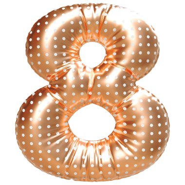 Gül Altın Baloncuğu 3 boyutlu 8 numara