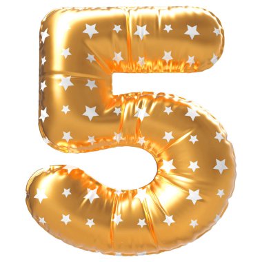 Altın köpük 3 boyutlu 5 numara