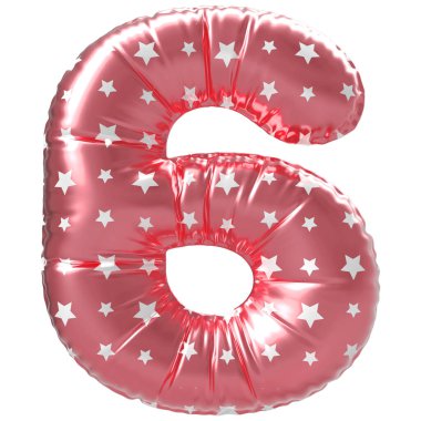 Gül Altın Baloncuğu 3D Numara 6