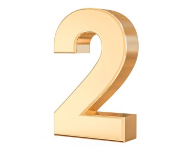 Altın 3D Numara 2