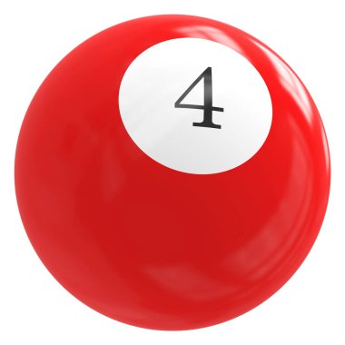 Kırmızı Top 3-D Numara 4