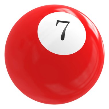 Kırmızı Top 3D Numara 7