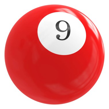 Kırmızı Top 3D Numara 9