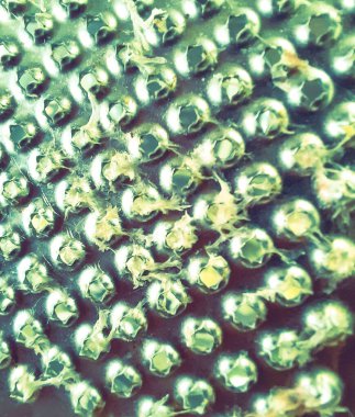 Birçok renge sahip parlak metal yüzey