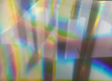 Arkaplan çok renkli. Soyut gelecek hologramı, 80 'ler.