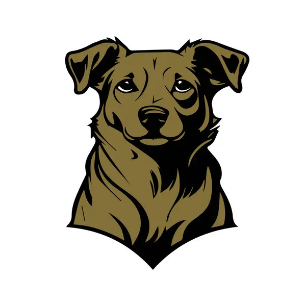 Kahverengi Köpek Başı Siyah Simge logosu