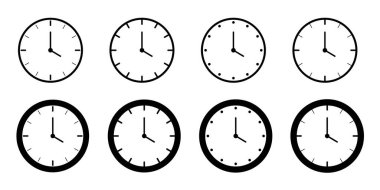 Saat simgesi ayarlandı. Saatlerce arama. İzleme süresi.