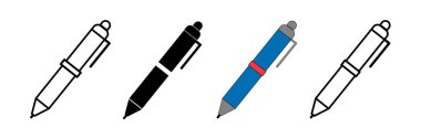 kalem ikonu vektör illüstrasyonu. Grafik ve web tasarım koleksiyonu için imza kalem şablonu