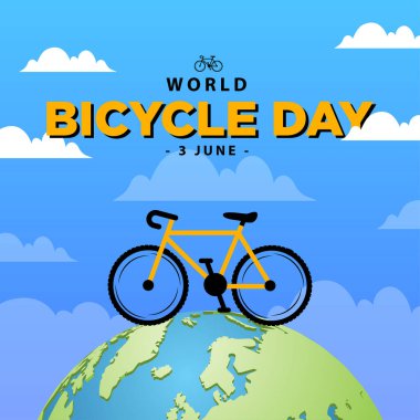 Dünya Bisiklet Günü 3 Mart 'ta dünya haritaları ve bisikletle