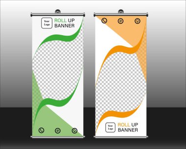 Pankart dizayn şablonu, vektör illüstrasyonu