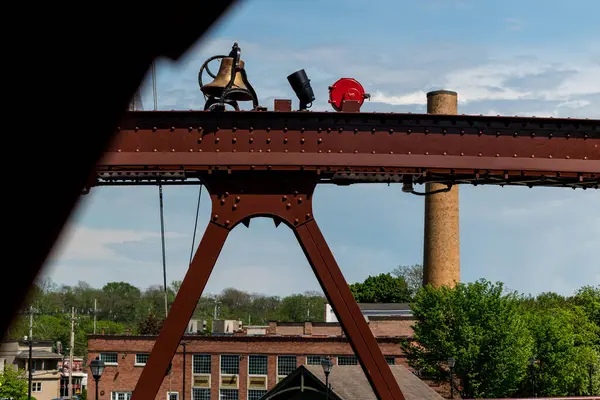 stock image Cross view on Lift Bridge over the Erie Canal.