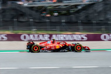 İspanya GP F1 2024, 19-23 Haziran 2024, Montmel, Barcelona İspanya - Scuderia Ferrari SF24, pista a a Barcellona GP Spagna 2024