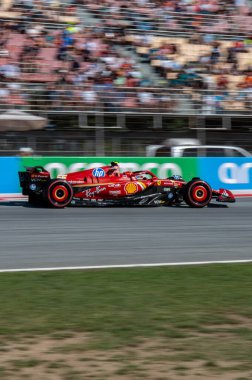 İspanya GP F1 2024, 19-23 Haziran 2024, Montmel, Barcelona İspanya - Scuderia Ferrari SF24, pista a a Barcellona GP Spagna 2024