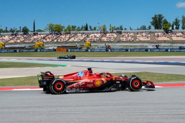 İspanya GP F1 2024, 19-23 Haziran 2024, Montmel, Barcelona İspanya - Scuderia Ferrari SF24, pista a a Barcellona GP Spagna 2024
