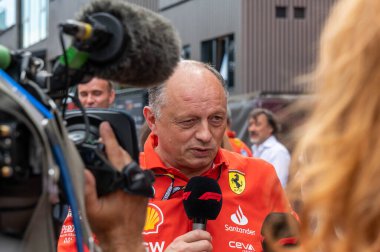 İspanya GP F1 2024 19-23 Haziran 2024 Montmel, Barcelona İspanya - Frederic Vasseur takım müdürü Scuderia Ferrari 2024