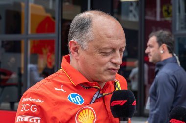 İspanya GP F1 2024 19-23 Haziran 2024 Montmel, Barcelona İspanya - Frederic Vasseur takım müdürü Scuderia Ferrari 2024