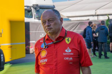 İspanya GP F1 2024 19-23 Haziran 2024 Montmel, Barcelona İspanya - Frederic Vasseur takım müdürü Scuderia Ferrari 2024