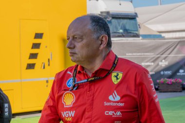 İspanya GP F1 2024 19-23 Haziran 2024 Montmel, Barcelona İspanya - Frederic Vasseur takım müdürü Scuderia Ferrari 2024