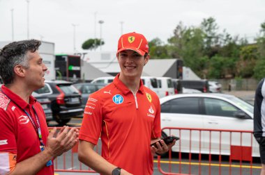 Spanish GP F1 2024 on June 19-23, 2024 at Montmel, Barcelona Spain - Oliver Bearman pilota Ferrari Driver Academy e terzo pilota Haas F1 Team clipart