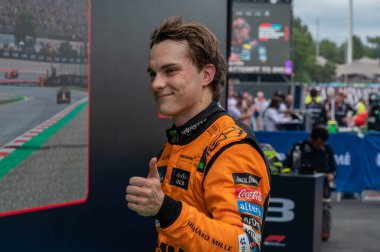 İspanya GP F1 2024 19-23 Haziran 2024 Montmel, Barselona İspanya - Oscar Piastri pilotu F1 McLaren 2024