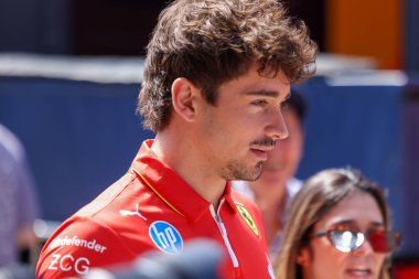 Macaristan GP F1 2024 19 Temmuz 2024 tarihinde Budapeşte, Macaristan - Ferrari Formula 1 Charles Leclerc sürücüsü