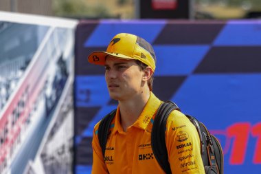Macaristan GP F1 2024 19 Temmuz 2024 tarihinde Macaristan 'ın Budapeşte kentinde - McLaren Formula 1 pilotu Oscar Piastri