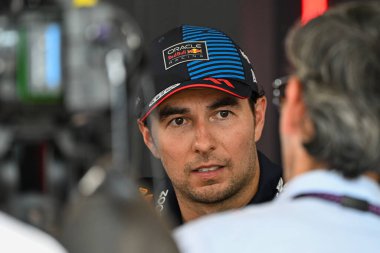 Hungarian GP F1 2024 on July 21 2024 at Budapest, Hungary - Formula 1 Sergio Perez driver for Red Bull clipart