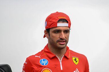 Macaristan GP F1 2024, 21 Temmuz 2024, Budapeşte, Macaristan - Ferrari için Formula 1 Carlos Sainz sürücüsü