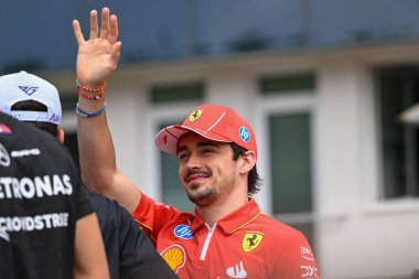 Macaristan GP F1 2024, 21 Temmuz 2024, Budapeşte, Macaristan - Ferrari Formula 1 Charles Leclerc sürücüsü