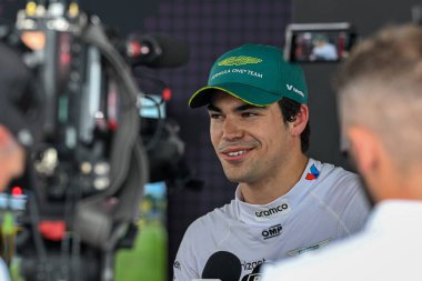 Macaristan GP F1 2024, 21 Temmuz 2024, Budapeşte, Macaristan - Aston Martin için Formula 1 Lance Stroll sürücüsü