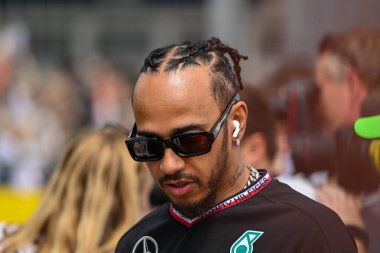 Macaristan GP F1 2024, 21 Temmuz 2024, Budapeşte, Macaristan - Mercedes için Formula 1 Lewis Hamilton sürücüsü