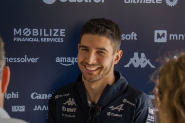 Belçika GP F1 2024, 25 Temmuz 2024, Spa Francorchamps, Belçika - Alp için Formula 1 Esteban Ocon sürücüsü