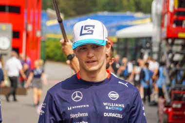 Belçika GP F1 2024, 25 Temmuz 2024, Spa Francorchamps, Belçika - Williams için Formula 1 Logan Sargeant sürücüsü