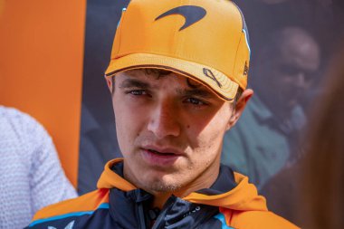 Belçika GP F1 2024, 25 Temmuz 2024, Spa Francorchamps, Belçika - McLaren için Formula 1 Lando Norris sürücüsü