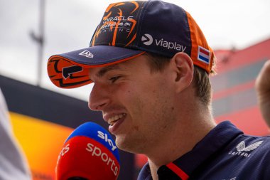 Belçika GP F1 2024, 25 Temmuz 2024, Spa Francorchamps, Belçika - Red Bull için Formula 1 Max Verstappen sürücüsü