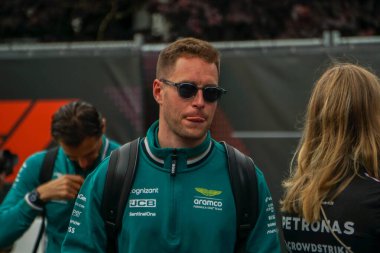 Belçika GP F1 2024, 26 Temmuz 2024, Belçika - Aston Martin 'in Formula 1 Stoffel Vandoorne sürücüsü