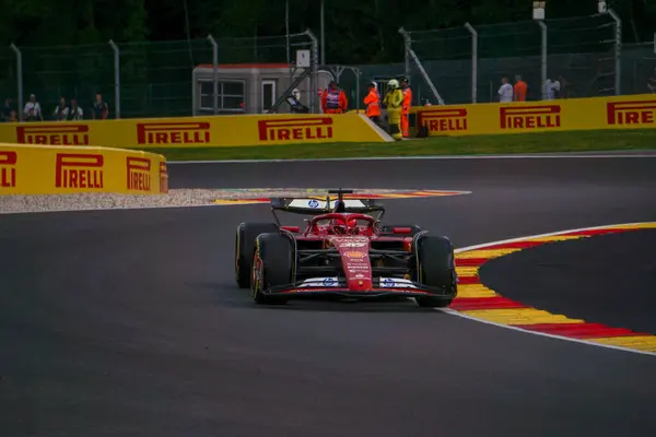 Stock image Belgium GP F1 2024 on July 26 2024 at Spa Francorchamps, Belgium - Formula 1 Charles Leclerc driver for Ferrari